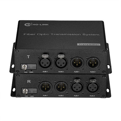 중국 2 포트 XLR 균형 잡힌 오디오 채널 바이디렉셔널 오버 파이버 변환기 최고 방송 오디오 FC 파이버 커넥터 협력 업체