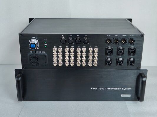 중국 XLR 오디오, 10GB 네트워크, CNlinko 듀얼 LC 파이버 커넥터를 갖춘 16채널 4K 12G SDI 비디오 파이버 전송 시스템 협력 업체