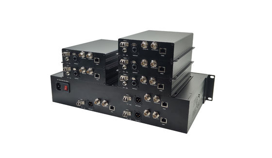 다기능 5CH 12G SDI 와 XLR 오디오의 이더넷 광섬유 변환기 협력 업체