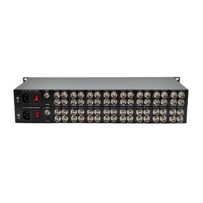 랙 탑재 12G SDI 비디오에서 16 채널과 LC 커넥터를 가진 유선 변환기 SMPTE 및 UHDTV 협력 업체