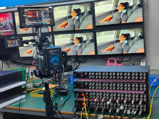 랙 탑재 12G SDI 비디오에서 16 채널과 LC 커넥터를 가진 유선 변환기 SMPTE 및 UHDTV 협력 업체