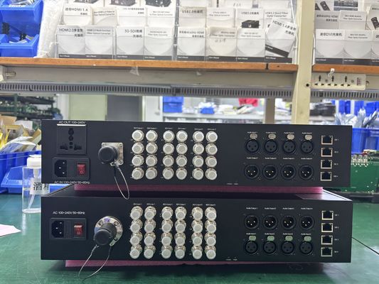 12채널 12G-SDI 광섬유 컨버터 + 4채널 XLR 밸런스 오디오 + 4채널 1GB 이더넷, SMPTE 광섬유 커넥터로 전송 협력 업체