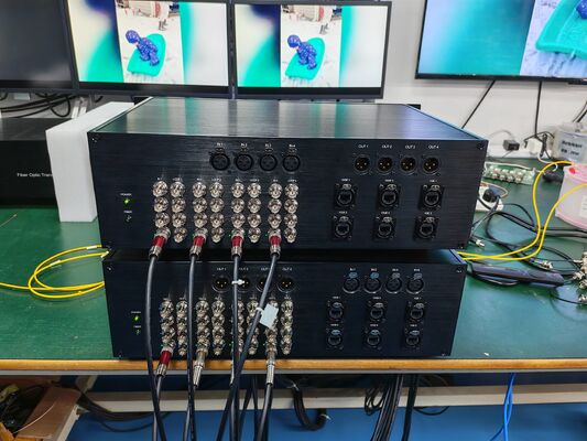 XLR 오디오, 네트워크, CNlinko 듀얼 LC 섬유 커넥터와 함께 12G SDI 비디오 섬유 전송 시스템 협력 업체