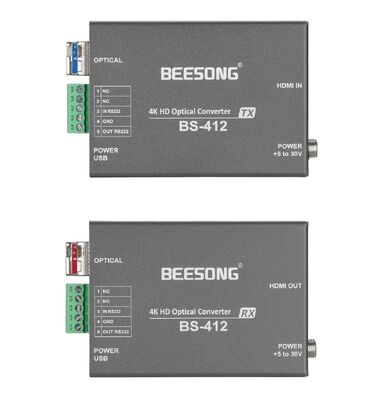 최신 미니 4K60 HDMI 광섬유 변환기 RS232 데이터 협력 업체