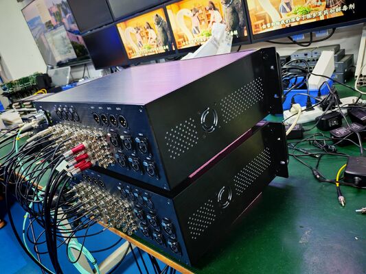 XLR 오디오, 10GB 네트워크, CNlinko 듀얼 LC 파이버 커넥터를 갖춘 16채널 4K 12G SDI 비디오 파이버 전송 시스템 협력 업체