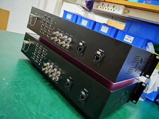 4K 12G SDI 양방향 비디오 광 전송 시스템 2개, 4K60 HDMI, 10GB 네트워크, 듀얼 ST 광 커넥터 포함 협력 업체