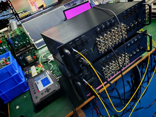 8CH 비디 12G SDI 비디오 섬유 전송 시스템 XLR 오디오, 10GB 네트워크, 광학 듀오 섬유 커넥터 협력 업체