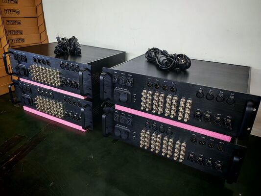 8CH 비디 12G SDI 비디오 섬유 전송 시스템 XLR 오디오, 10GB 네트워크, 광학 듀오 섬유 커넥터 협력 업체