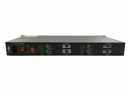 Ho-Link 비디오에 대한 광섬유 변환기, 4 CHS VGA+4 CHS 전진 오디오+4 CHS RS232 협력 업체