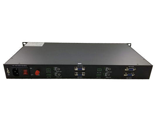 Ho-Link 비디오에 대한 광섬유 변환기, 4 CHS VGA+4 CHS 전진 오디오+4 CHS RS232 협력 업체