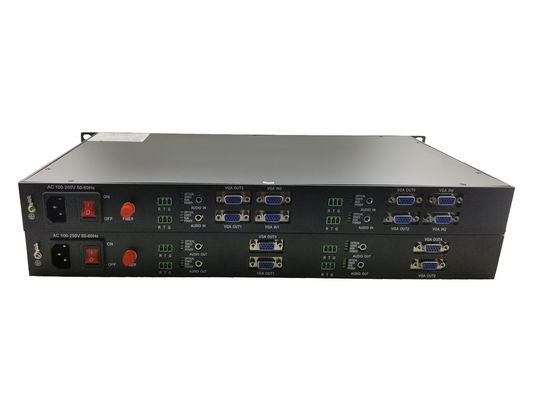 Ho-Link 비디오에 대한 광섬유 변환기, 4 CHS VGA+4 CHS 전진 오디오+4 CHS RS232 협력 업체