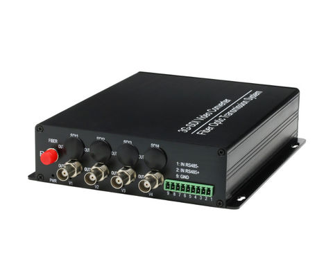4-Ch 3G-SDI 1080P 비디오 + 1-Ch 포워드 오디오 싱글 모드 FC 4 채널 3G-SDI 섬유 변환기 협력 업체