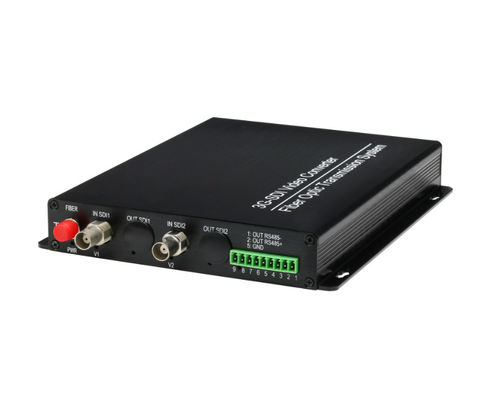 2 Chs 3G SDI HD SDI 비디오 광섬유 변환기, CCTV 비디오 변환기 SM / MM 광섬유 협력 업체