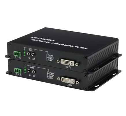 뜨거운 판매 DVI 송신기 1ch RS232 데이터 DVI 디지털 비디오 광섬유 미디어 변환기 협력 업체