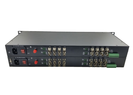 1CH - 64CH CCTV 비디오 송신기 및 수신기 CVI TVI AHD 섬유 변환기 1310nm / 1550nm 파장 협력 업체