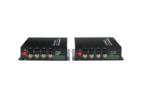 HD 4채널 RS485 3G SDI 섬유 비디오 송신기 디지털 광 송신기 + 전향 / 역향 오디오 협력 업체