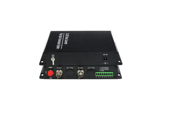 HD 2채널 RS485 3G SDI 섬유 비디오 송신기 디지털 광 송신기 + 전향 / 역음악 협력 업체