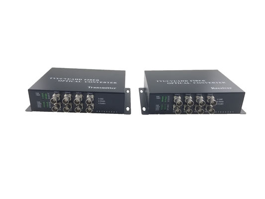 OEM 8ch 1080P AHD CVI TVI 비디오 광섬유 변환기 확장기 HD CCTV 신호, 리버스 rs485&RS422&RS232 데이터와 함께, 20KM 협력 업체