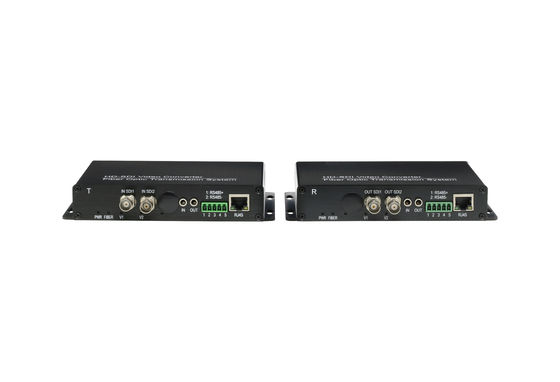 풀 HD 싱글 모드 2채널 HD SDI 송신기 RS485 데이터 SFP 이더넷으로 화상 광선 변환기 협력 업체