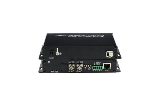 풀 HD 싱글 모드 2채널 HD SDI 송신기 RS485 데이터 SFP 이더넷으로 화상 광선 변환기 협력 업체