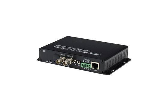 풀 HD 싱글 모드 2채널 HD SDI 송신기 RS485 데이터 SFP 이더넷으로 화상 광선 변환기 협력 업체