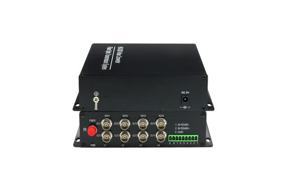풀 HD 싱글 모드 4채널 HD SDI 및 루프 아웃 송신기 RS485 데이터 SFP 이더넷으로 화상 광선 변환기 협력 업체