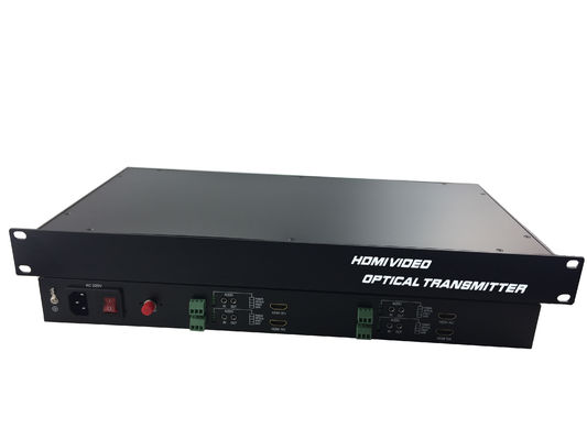 풀HD 4채널 압축되지 않은 1080P/60Hz HDMI RS232 오디오와 SFP 모듈형 광섬유 송신기 수신기 협력 업체