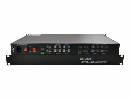 제조 라크 단일 코어 4 채널 VGA 720/1080p 비디오 오디오 확장기 데이터 VGA 광섬유 변환기 협력 업체