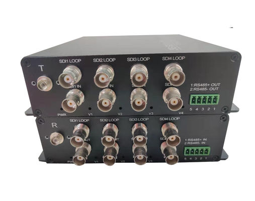 16-CH 720P 960P 1080P HDCVI/TVI/AHD 비디오 광섬유 송신기 120MHz 1310nm/1550nm 단일 모드 단일 섬유 20Km 협력 업체