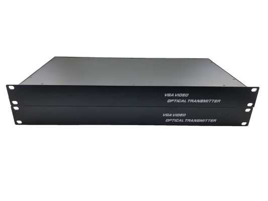 2 CH 랙 1080P/60Hz VGA 광섬유 변환기 / 압축되지 않은 광섬유 비디오 전송 + 데이터, OEM/ODM 사용 가능 협력 업체