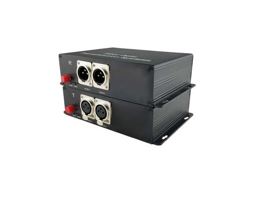 2채널 포워드 XLR 밸런스 오디오 투 파이버 컨버터, 단일 모드 12.5 마일까지 품질 오디오 신호를 방송 협력 업체