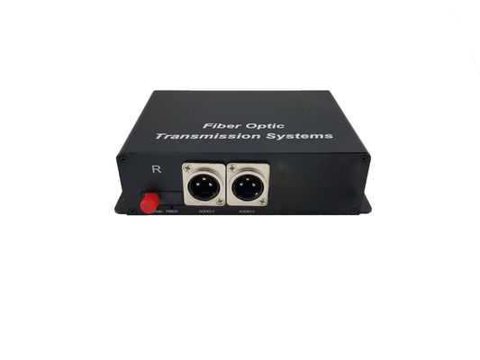 2채널 포워드 XLR 밸런스 오디오 투 파이버 컨버터, 단일 모드 12.5 마일까지 품질 오디오 신호를 방송 협력 업체