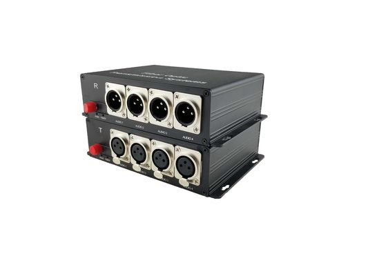 4채널 포워드 XLR 밸런스 오디오 투 파이버 컨버터, 단일 모드 12.5 마일까지 품질 오디오 신호를 방송 협력 업체