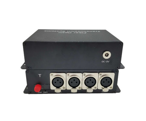 4채널 포워드 XLR 밸런스 오디오 투 파이버 컨버터, 단일 모드 12.5 마일까지 품질 오디오 신호를 방송 협력 업체