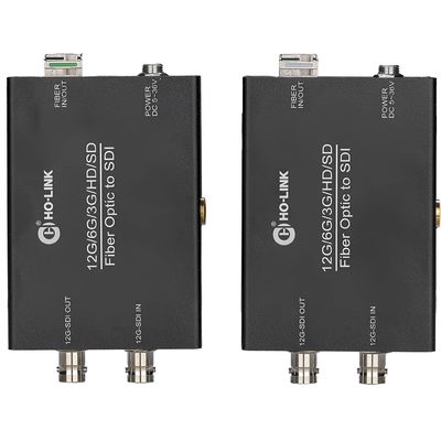 SFP 모듈을 포함한 쌍방향 12G 컴팩트 SDI 전송 변환기