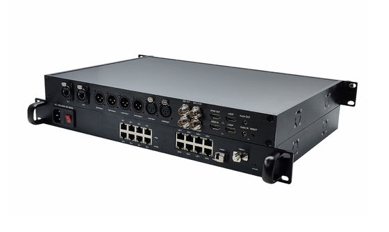 XLR 오디오 및 이더넷을 통해 단일 섬유로 변환하는 12G SDI 비디오 전송